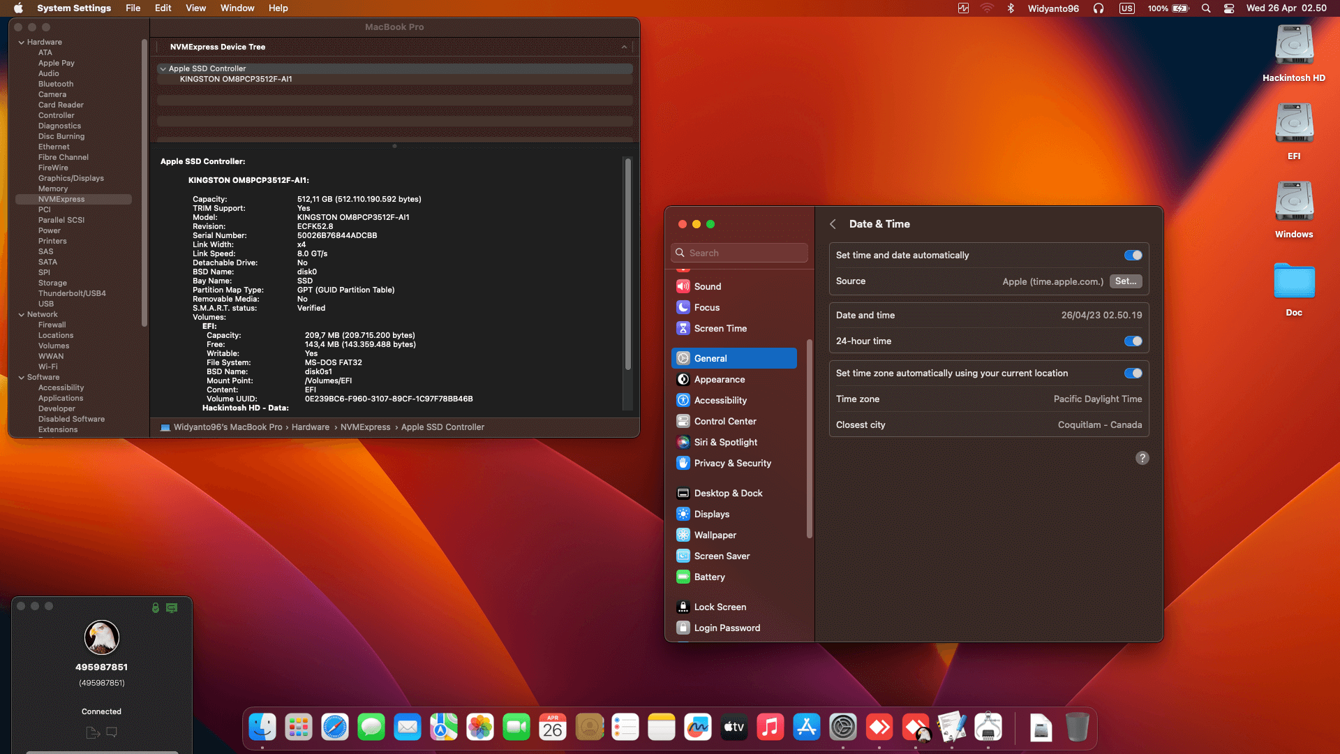 MSI Gaming GF63 Thin 10SCSR [CometLake   Intel UHD 630 + I2C]   OpenCore 6